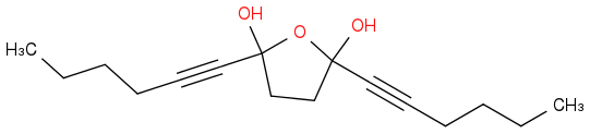 C1(O)(C#CCCCC)OC(O)(C#CCCCC)CC1