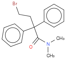 BrCCC(c1ccccc1)(c1ccccc1)C(=O)N(C)C