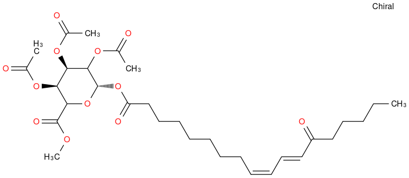 O=C(O[C@@H]1OC(C(=O)OC)[C@@H](OC(C)=O)[C@@H](OC(C)=O)C1OC(C)=O)CCCCCCC/C=C\C=C\C(=O)CCCCC