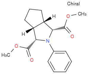 [H][C@@]1(CCC2)[C@@]2([H])[C@H](C(OC)=O)N(C3=CC=CC=C3)[C@@H]1C(OC)=O