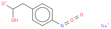 c1cc(CC(O)[-O].[Na+])ccc1(N=O(=O))