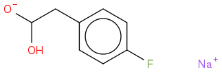 c1cc(CC(O)[-O].[Na+])ccc1(F)