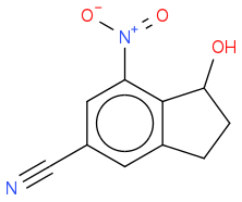 N#Cc2cc1CCC(O)c1c([N+](=O)[O-])c2